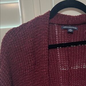 American Eagle Outfitters Maroon Knit Sweater